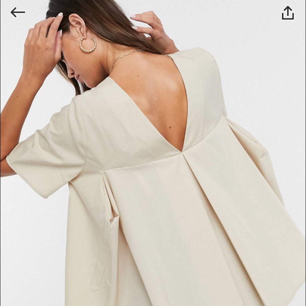 Cotton top with back detail